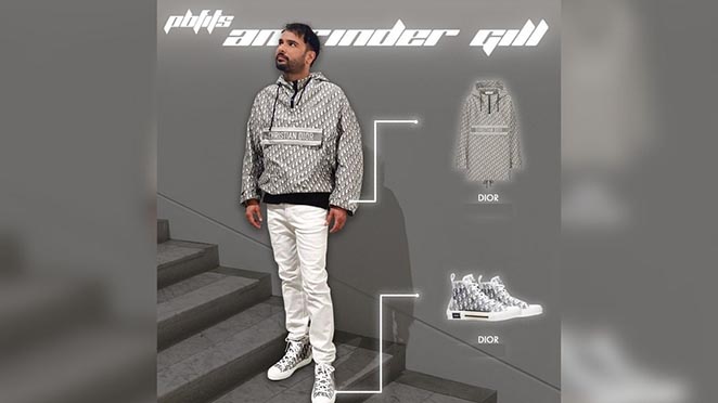 Amrinder Gill’s Dior Look Includes A Classy Hoodie And A Pair Of Cool Sneakers