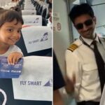 The Reaction Of A Little Girl After Seeing Her Pilot Father On The Same Flight Goes Viral