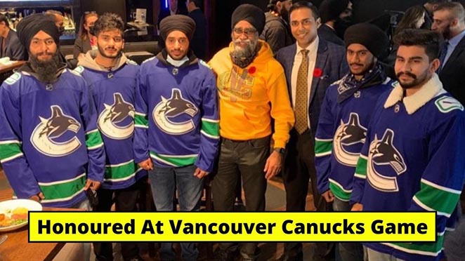 5 International Sikh Students Who Rescued Hikers With Turbans, Honoured At Vancouver Canucks Game