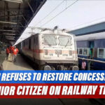GOI Refuses To Restore Concessions On Railway Fare To Senior Citizens And Athletes
