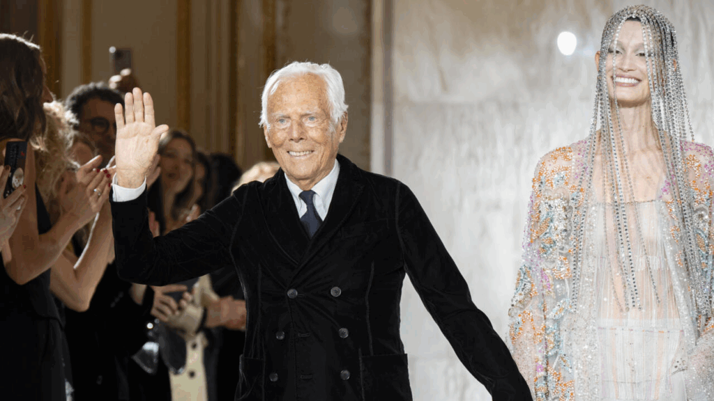 इतालवी फैशन युग के 91 अंकों के अंत में जियोर्जियो अरमानी की मृत्यु