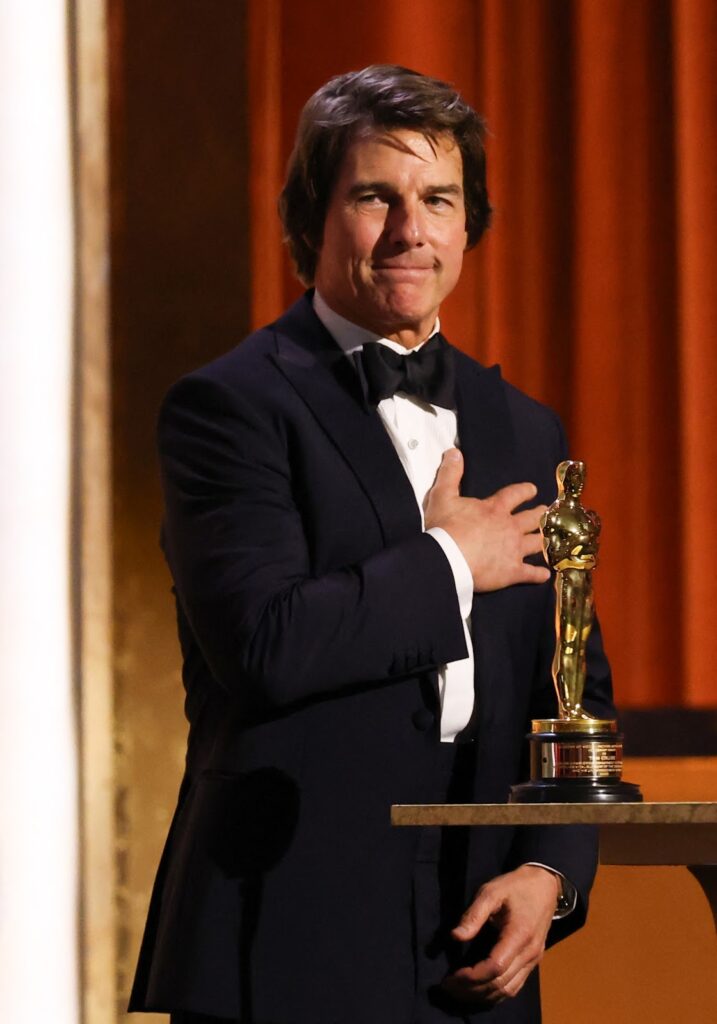 Tom Cruise receiving his first Oscar on Governors Awards stage
