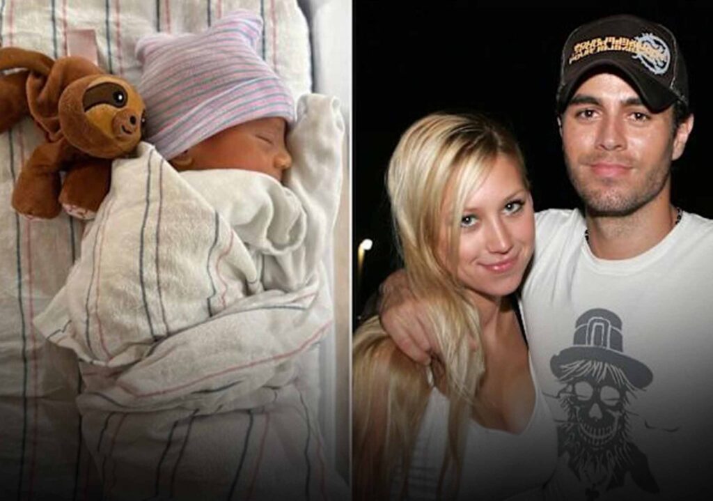 Enrique Iglesias Anna Kournikova fourth child sleeping in pram