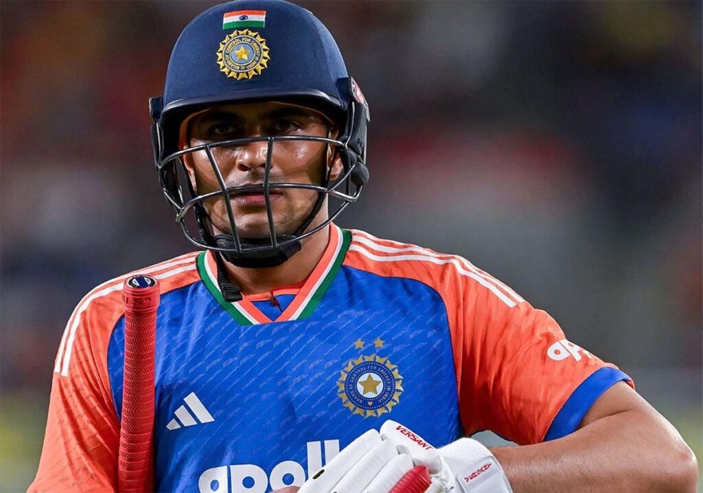 Shubman Gill reacts after being dropped from T20 World Cup squad