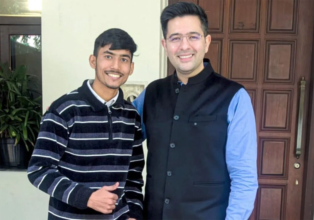 Blinkit delivery partner earnings video explains low daily income
Raghav Chadha meets delivery partner after earnings video