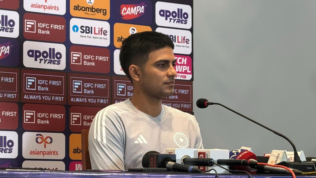 Shubman Gill speaking to media after T20 World Cup team removal