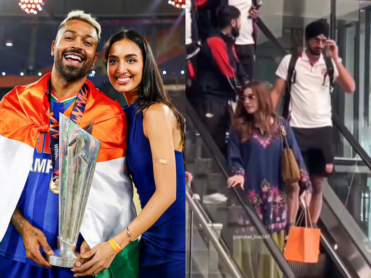 Hardik Pandya, Mahieka Sharma, Arshdeep Singh, and Samreen Kaur (Image Credit: X) - 1 BCCI IPL 2026 new rules on players bringing partners